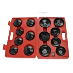 Detalle de adaptador 1/2 - 3/8 y llaves cazoletas para filtros de aceite