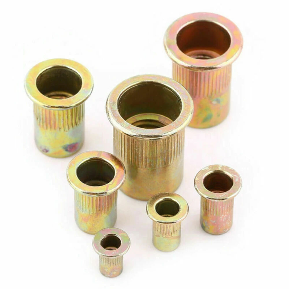 Vista de conjunto de tuercas verticales para acero y plástico