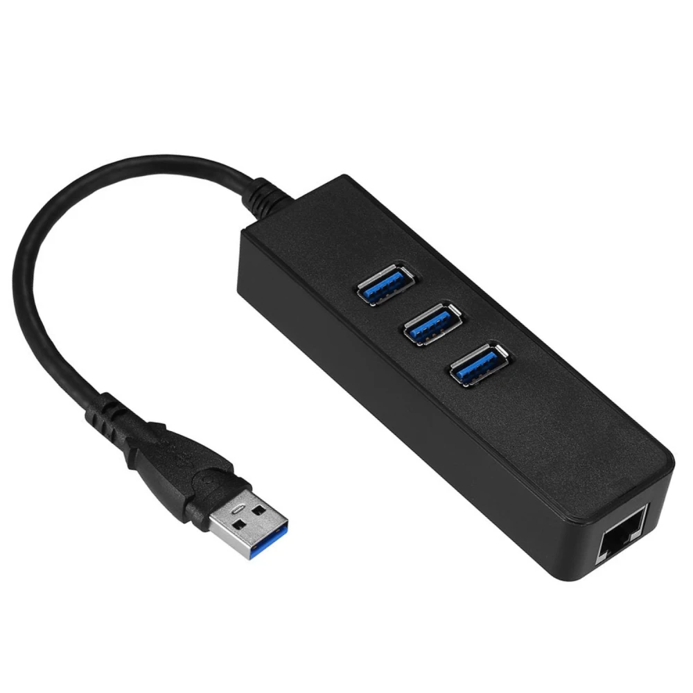 Adaptador compacto USB 3.0 con 3 puertos y Ethernet Gigabit para PC y Mac