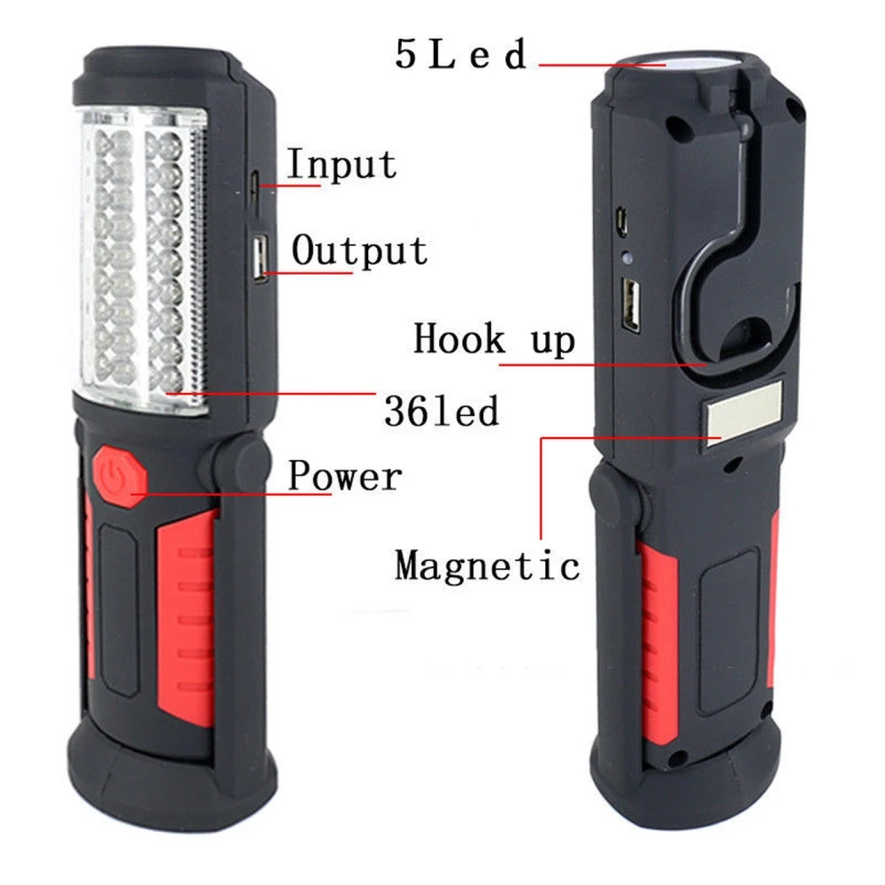 Detalle del gancho y ajuste magnético de lámpara LED TSX TOOL