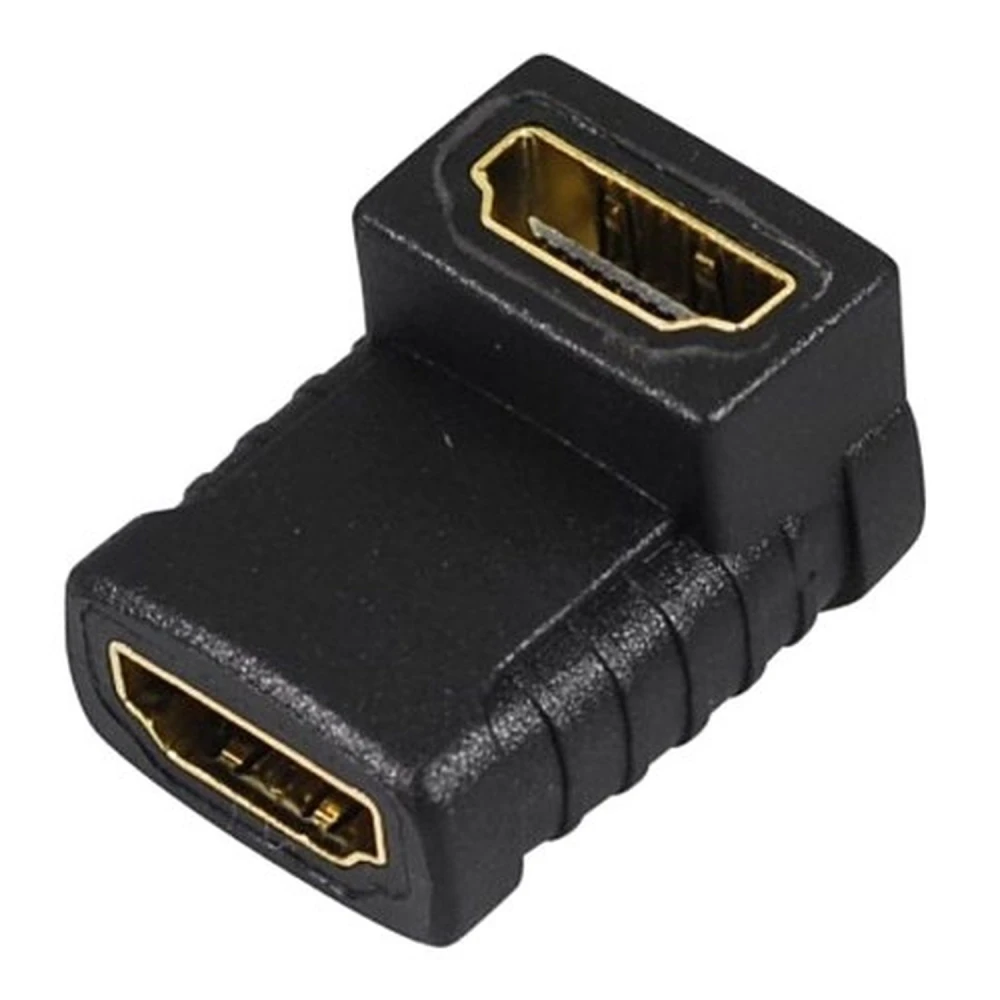 HDMI hona till HDMI hona 90° adapter för kompakta och säkra anslutningar