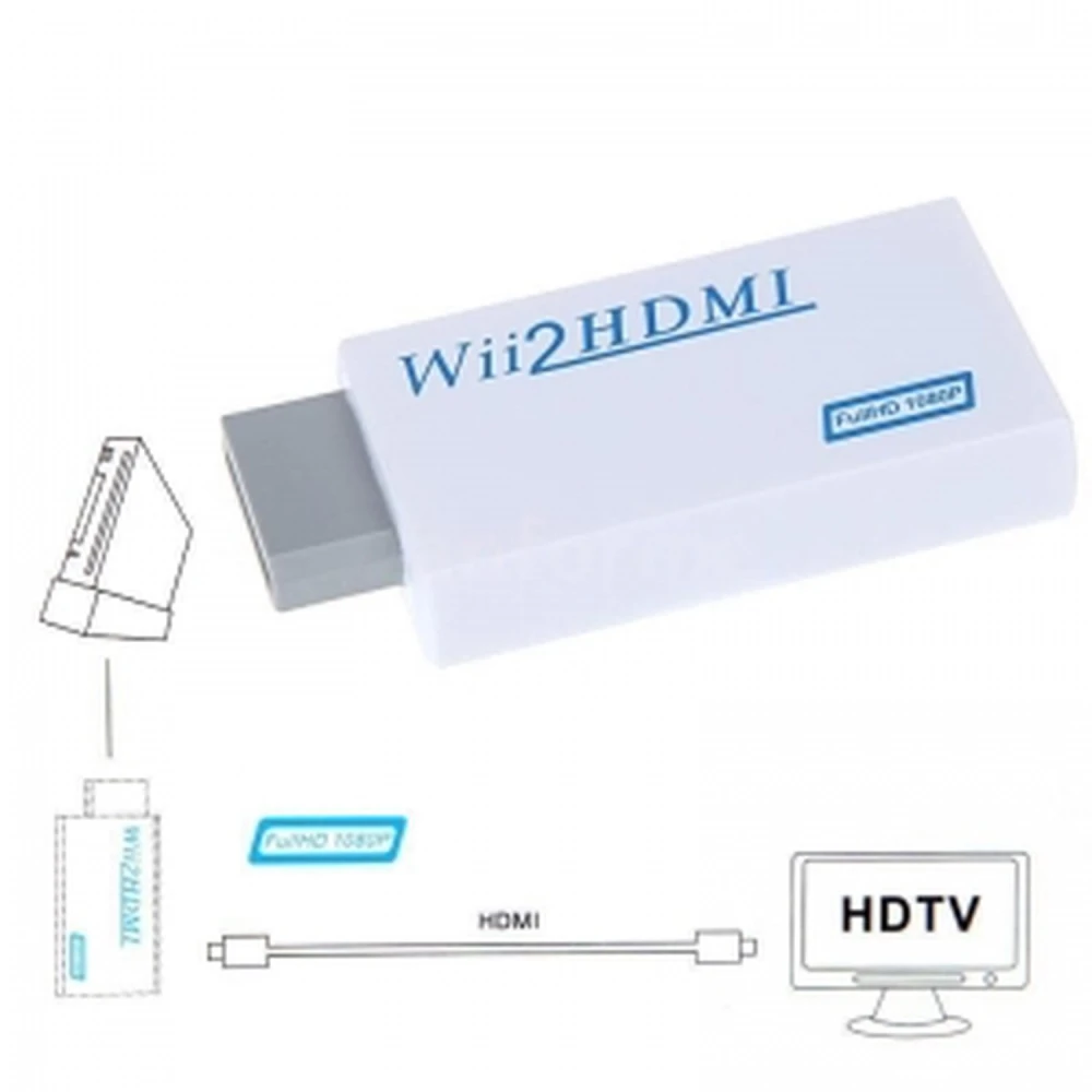 HDMI-adapter för Nintendo Wii Wii2HDMI - Konverter 1080p och 720p Satkit