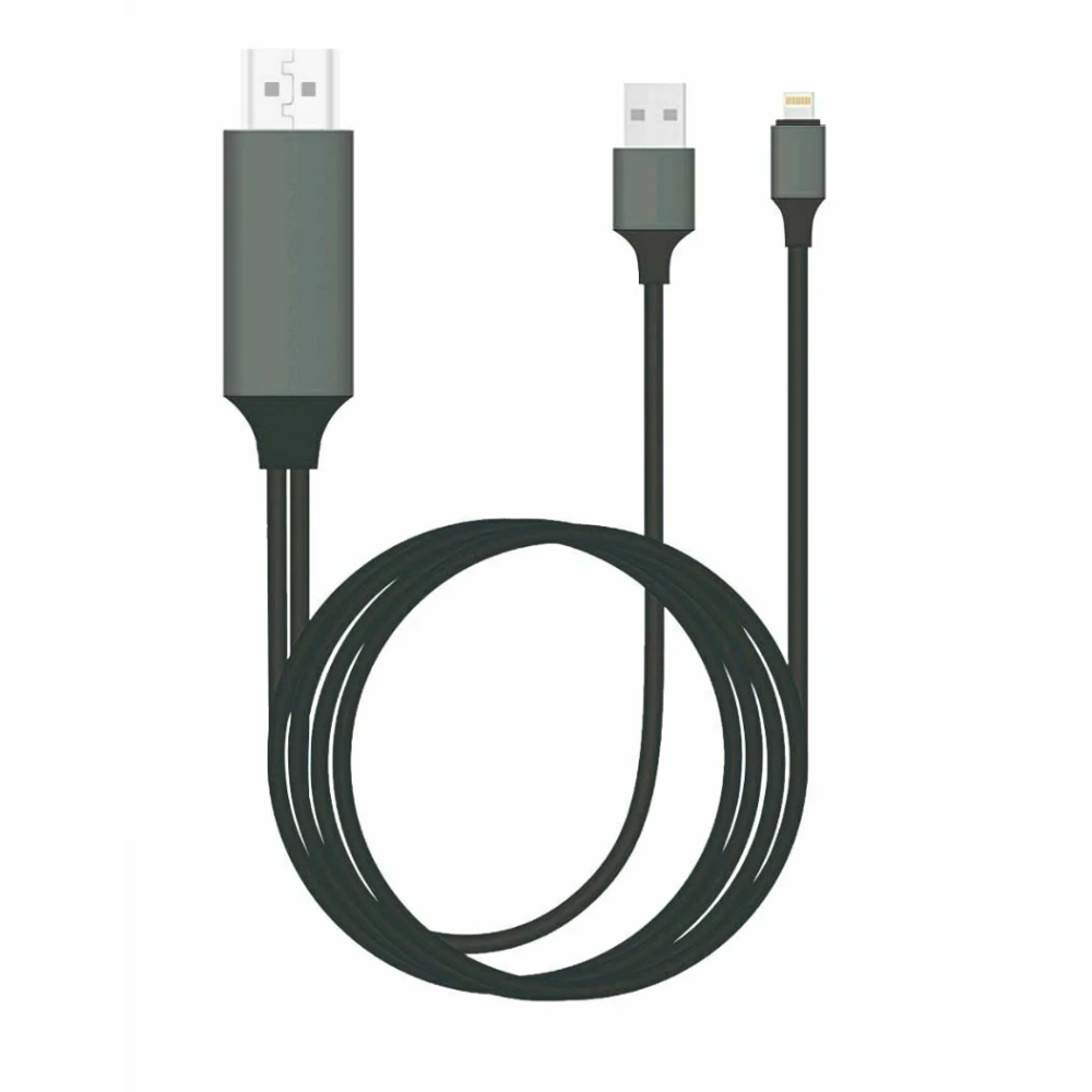 Lightning till HDMI-adapter för iPhone - Apple HDTV-kabel kompatibel med iOS