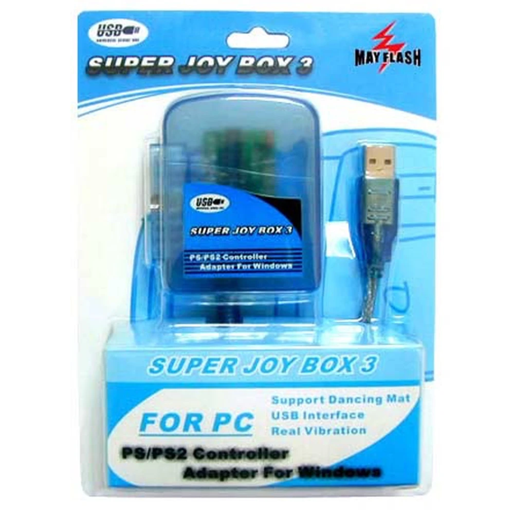 PS2-kontrolleradapter till PC Super Joy Box Pro 3 från Mayflash med USB