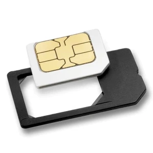 satkit Flexibel Micro-SIM till SIM-adapter svart för iPhone och iPad