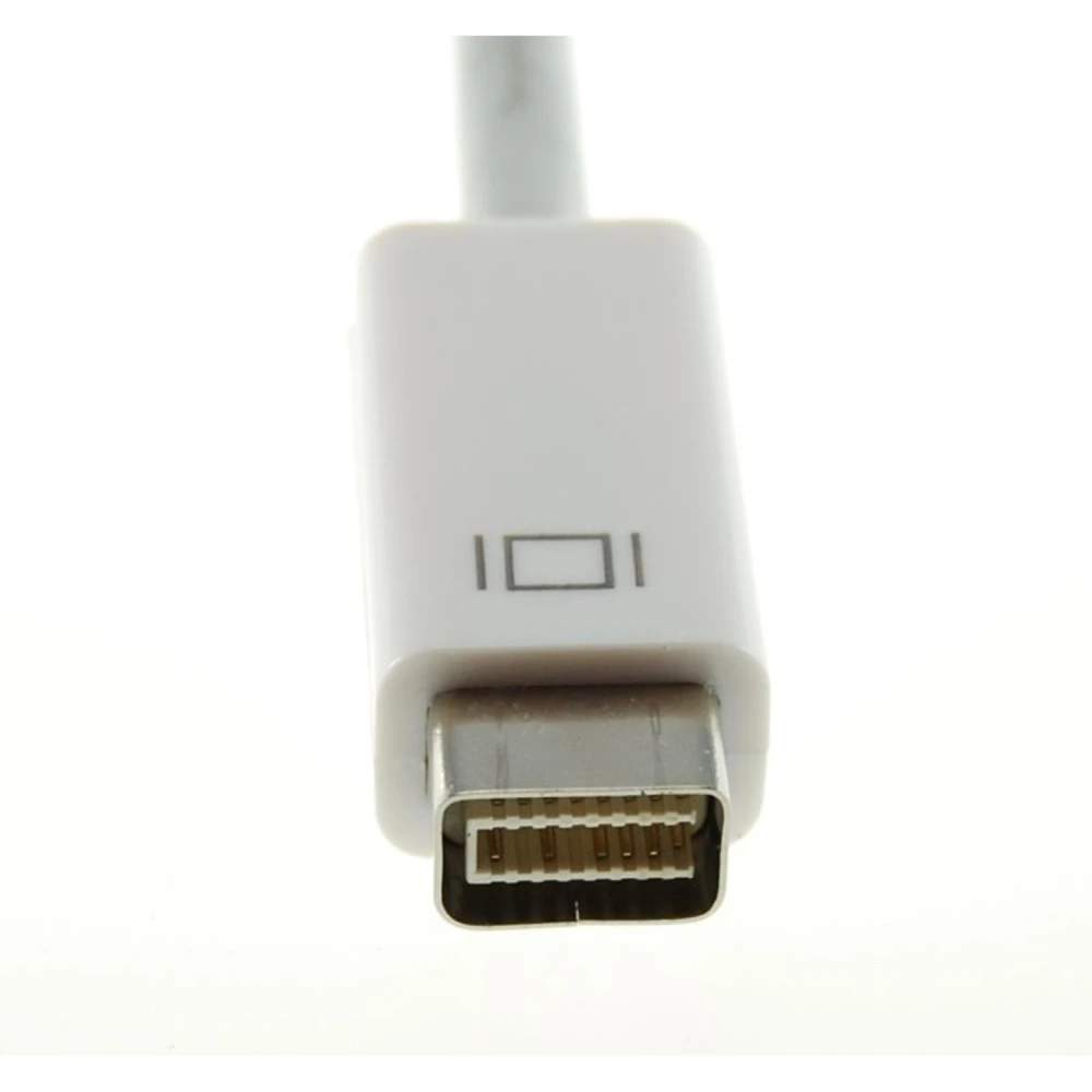 Adaptador Mini DVI a HDMI conectado a un ordenador Mac
