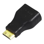 Mini HDMI hane till HDMI hona-adapter för video och ljud