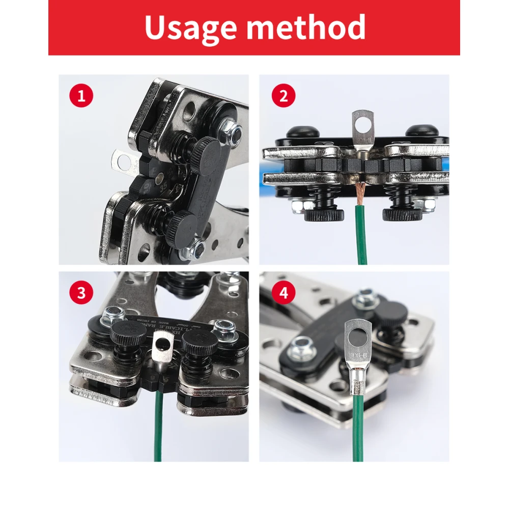 Kabelskotång 6-50mm² med halkfria handtag och justerbar rotation