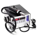 Estacion Aoyue 852A++ mostrando control de temperatura y flujo de aire