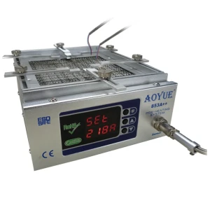 Aoyue 853a++ förvärmningsstation med digital styrning och utdragbart stöd