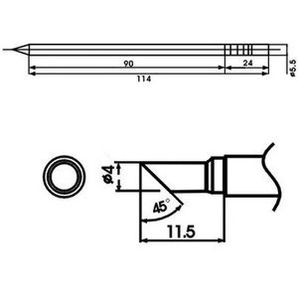 Aoyue LF-4C lödspets med inbyggt motstånd för lödstationer