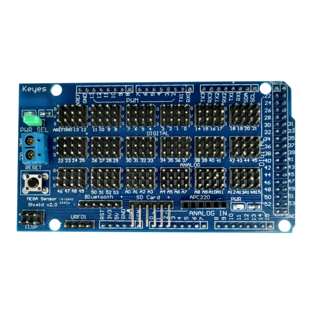 Arduino Mega Sensor Shield V1.0 för Arduino Mega-projekt