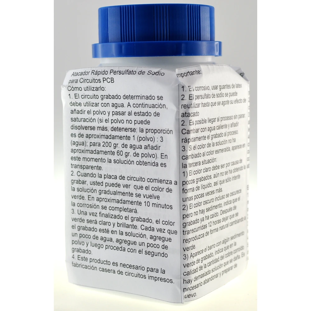 Polvo de persulfato de sodio para grabado de circuitos PCB en primer plano