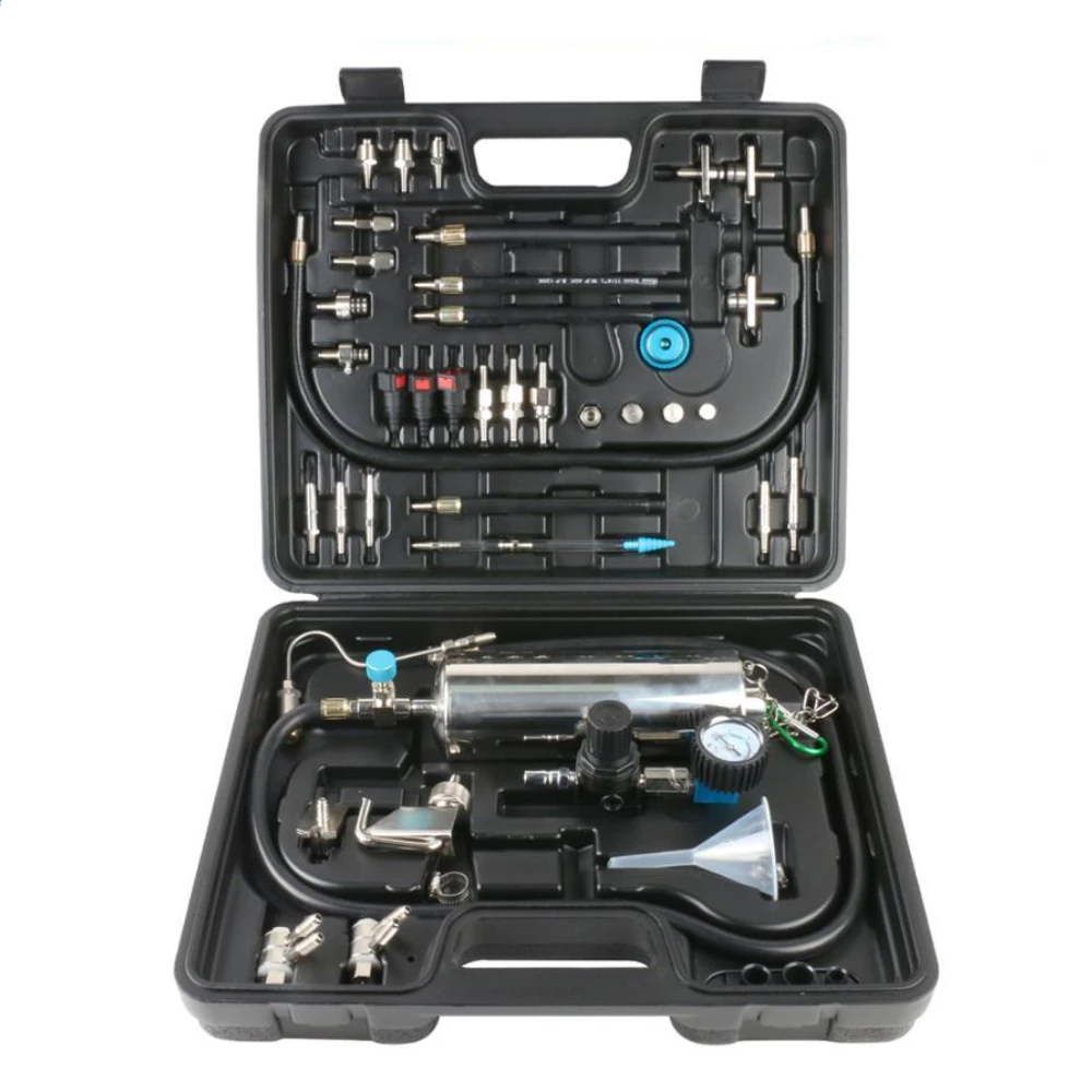 AUTOOL C100 bränslerengörare för bensin med adaptrar