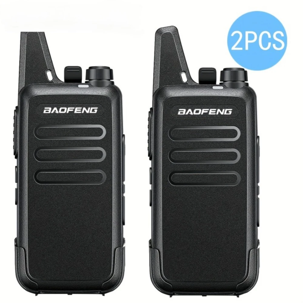 Baofeng Walkie Talkie T20 uppladdningsbar - 2-pack med hörlurar