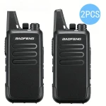 Baofeng Walkie Talkie T20 uppladdningsbar - 2-pack med hörlurar