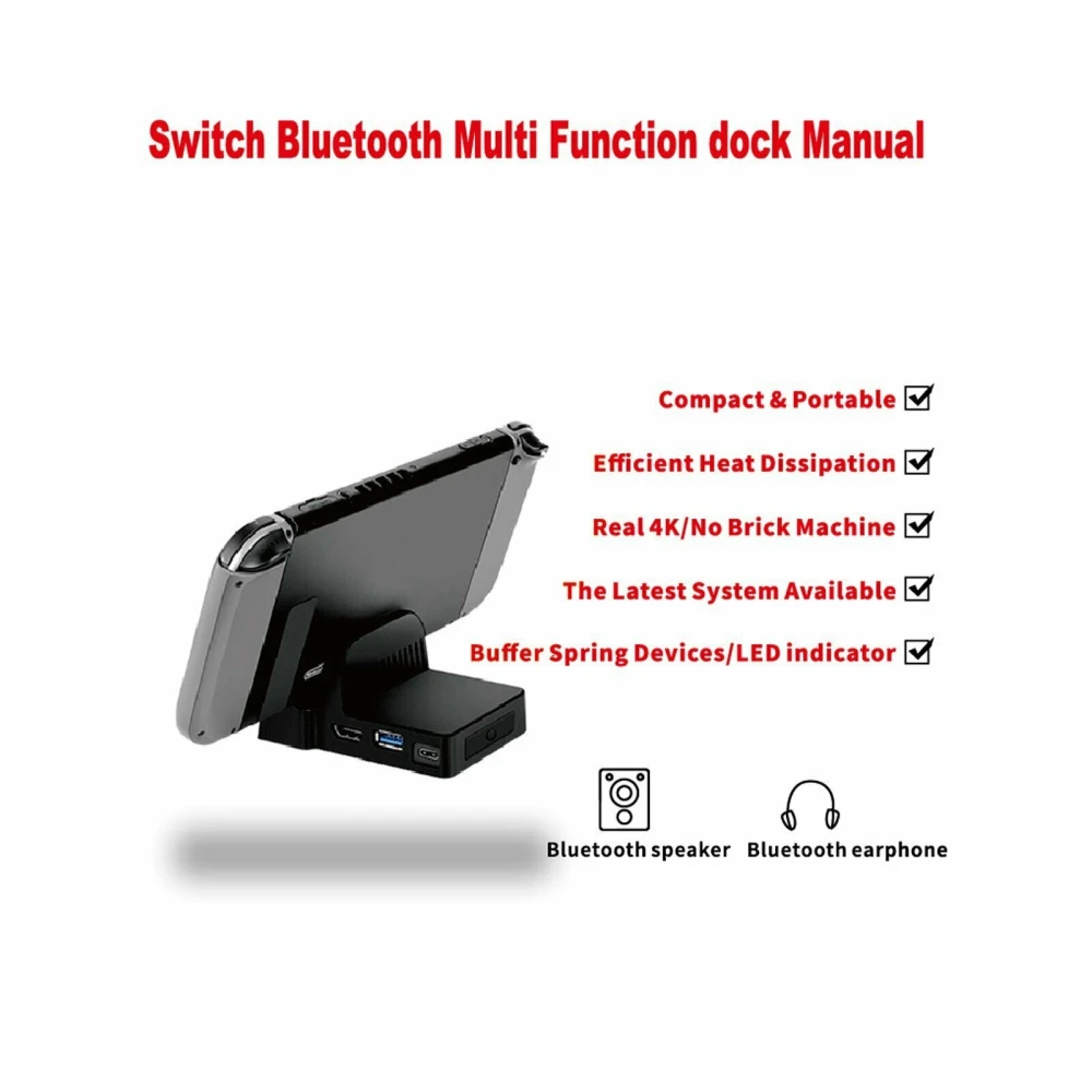 Portabel dock för Nintendo Switch - kompakt HDMI USB mini dock