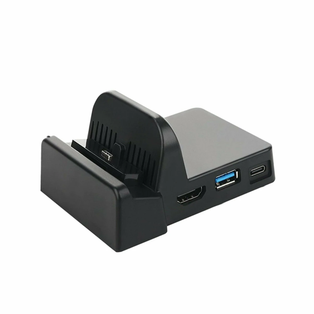 Mini dock HDMI USB compacto para Nintendo Switch mostrando conexión tipo C