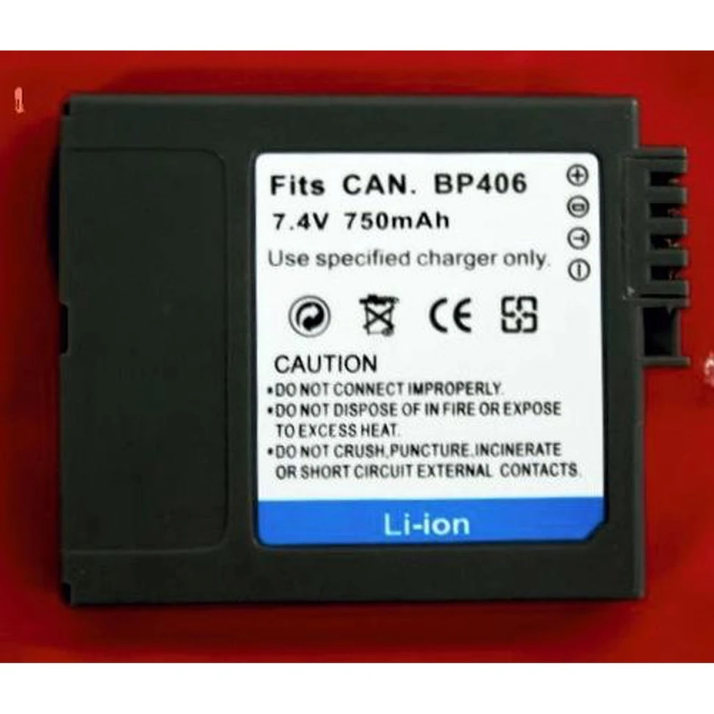 Kompatibelt Canon BP-406/407-batteri för digitalkameror och videokameror