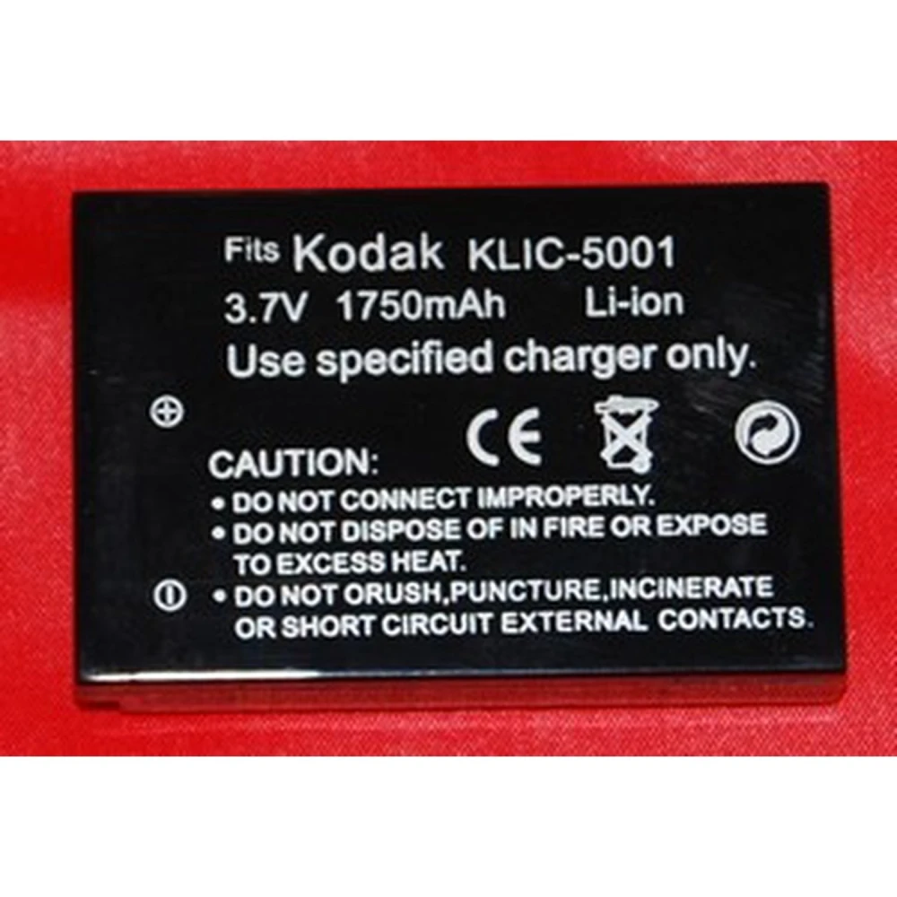 Kompatibelt Kodak KLIC-5001-batteri för digitalkameror och videokameror