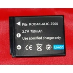 Kompatibelt Kodak KLIC-7000-batteri för digitalkameror och videokameror