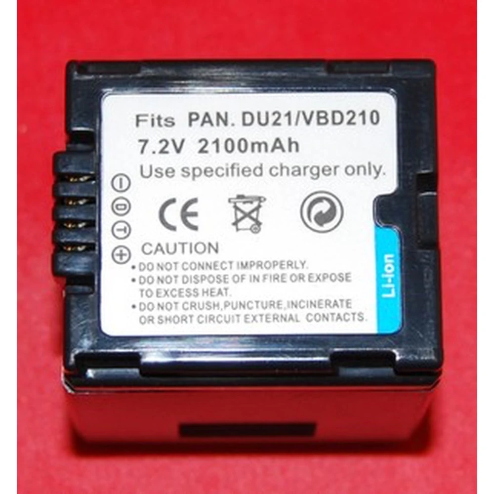 Kompatibelt Panasonic DU21 VBD210-batteri för digitalkameror