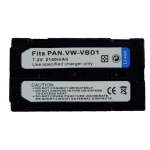 Kompatibelt Panasonic VBD1 VBD2E-batteri för digitalkameror och videokameror