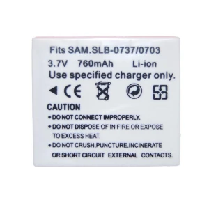 Kompatibelt Samsung SB-L0737-batteri för Samsung digitalkameror