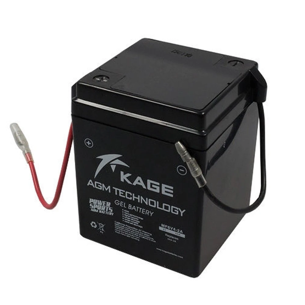 Motorcykelbatteri 6N4-2A-4 GEL - 6V 4Ah gelbatteri för kompatibla motorcyklar