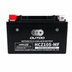 Motorcykelbatteri AGM 12V 9Ah OUTDO HCZ10S-MF - Kompatibel Yuasa YTZ10S(-BS) / GTZ10S / ETZ10S