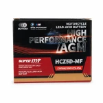 Motorcykelbatteri AGM 12V 5Ah OUTDO HCZ5D-MF - Kompatibelt Yuasa YTZ7S-BS / GTZ7S / ETZ5L-BS
