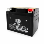 Motorcykelbatteri AGM 12V 5Ah OUTDO HCZ5D-MF - Kompatibelt Yuasa YTZ7S-BS / GTZ7S / ETZ5L-BS