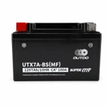 Motorcykelbatteri AGM 12V 7Ah OUTDO UTX7A-BS(MF) - Kompatibel Yuasa YTX7A-BS / GTX7A-BS / ETX7A-BS