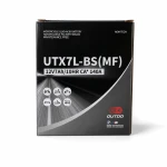 Motorcykelbatteri AGM 12V 7Ah OUTDO UTX7L-BS(MF) - Kompatibel Yuasa YTX7L-BS / GTX7L-BS / ETX7L-BS