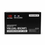 Motorcykelbatteri AGM 12V 12Ah OUTDO YB12AL-BS(MF) - Kompatibel Yuasa YB12AL-A2 / GS YB12AL-A2 / 12N12-4A-1 (flooded liknande)