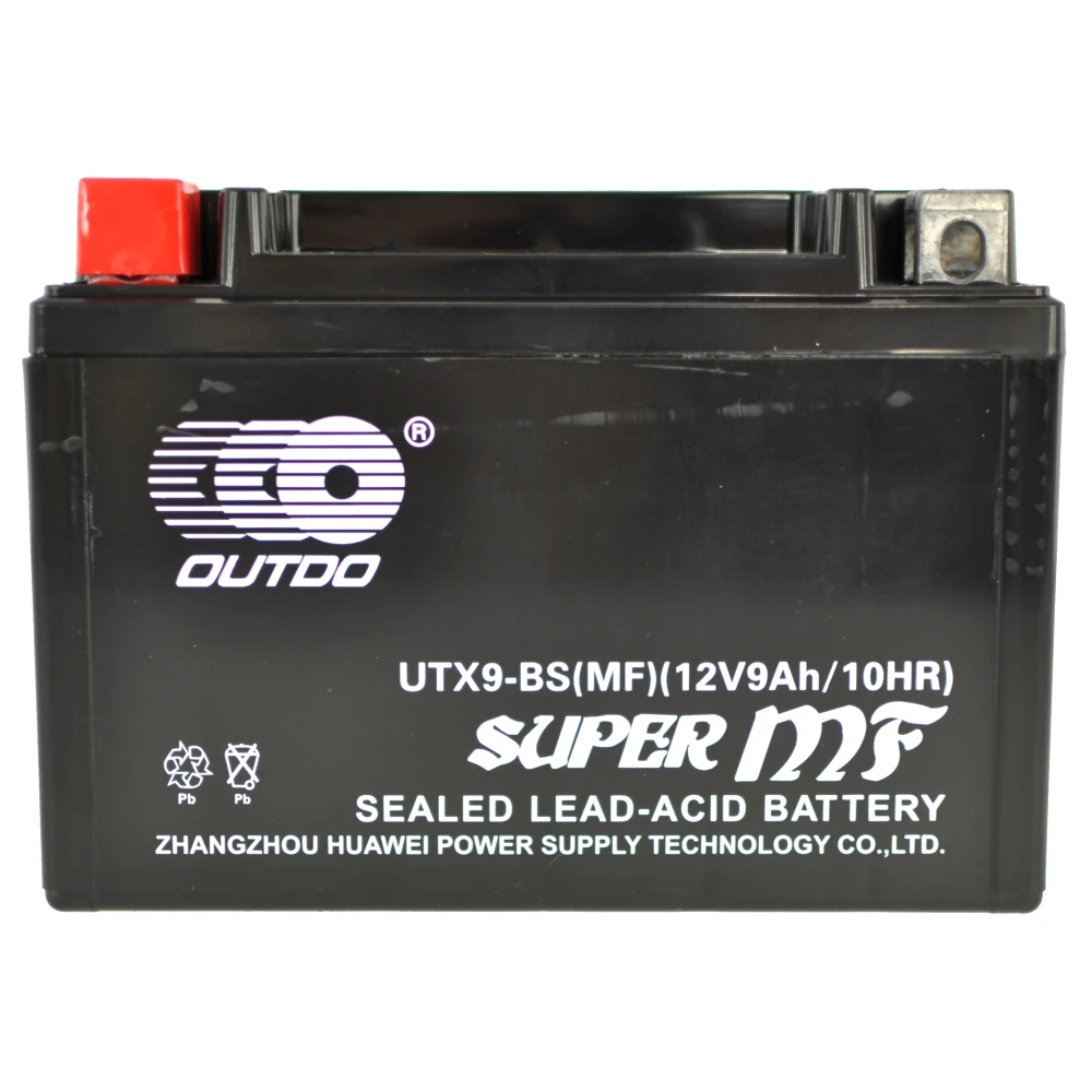 Motorcykelbatteri UTX9A YTX9-BS Gel med hög prestanda