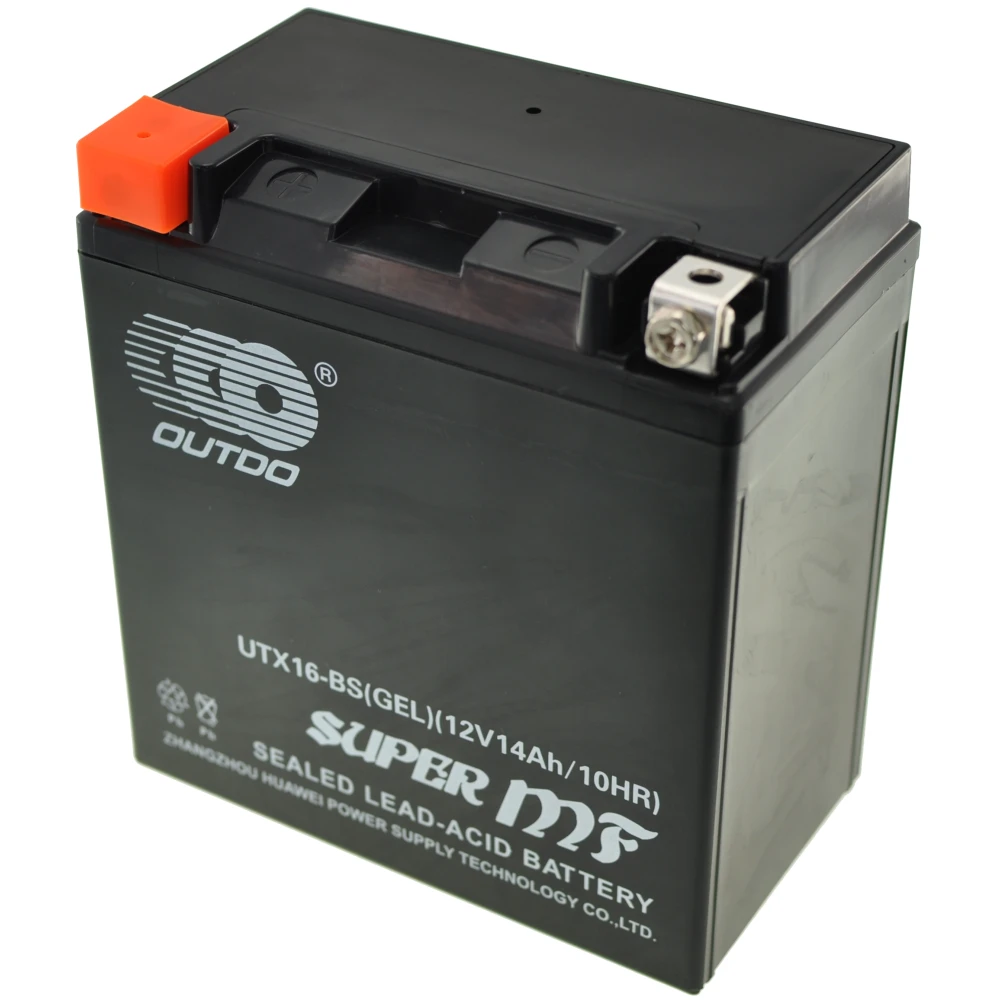 Bateria Moto YTX16-BS Gel detalles del electrolito en gel y dimensiones