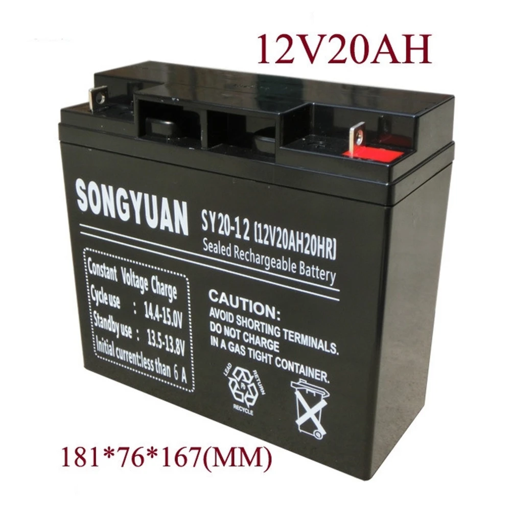 Uppladdningsbart blybatteri 12V 20Ah SY20-12 för flera modeller