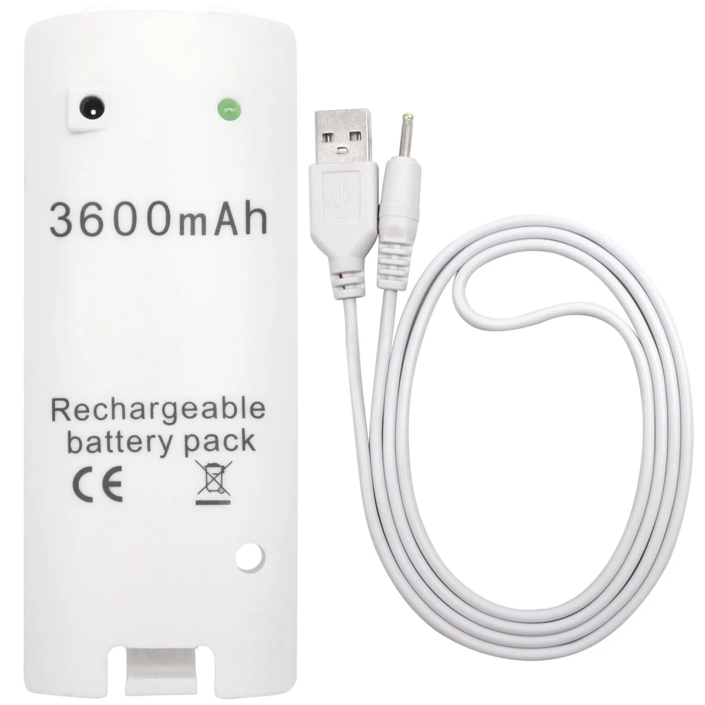 Uppladdningsbart batteri 3600mAh för Wii-kontroller - kraft och batteritid
