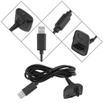 Accesorios para mando Xbox 360: bateria recargable y cable carga y juega negro