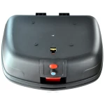 Universell motorcykelbox 46 liter silver - XXL för 2 hjälmar med lås