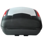 Universell motorcykelbox 46 liter silver - XXL för 2 hjälmar med lås