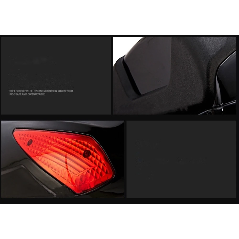 Maleta para bicicleta negra con cerradura JZH-818 vista lateral