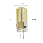 Vista frontal de la Bombilla Led G4 3W 6500K Luz brillante