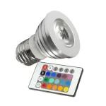 RGB LED-lampa E27 3W med fjärrkontroll för flexibel belysning