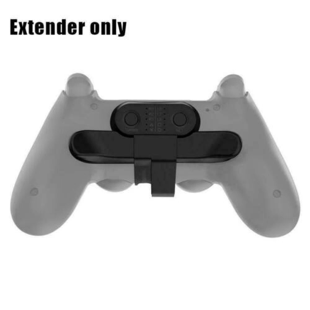 Detalle del botón trasero extendido para mando PS4 con función Turbo
