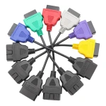 Paquete completo de cables adaptadores OBD para diagnóstico en vehículos del grupo FCA
