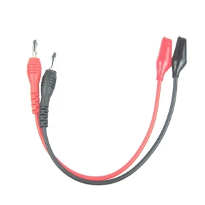 Banankabel till krokodilklämmor Amass - testkabel 1 meter