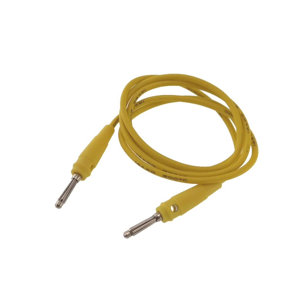 Cable de prueba TL136 banana macho a macho 4mm color amarillo