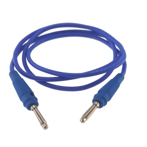 Banankabel hane till hane 4mm blå 14AWG silikon Amass